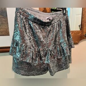 NWT Perfectly Priscilla Born to Party Sequin Shorts - 2X